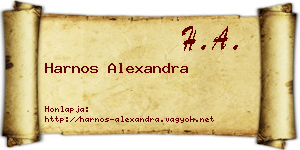 Harnos Alexandra névjegykártya